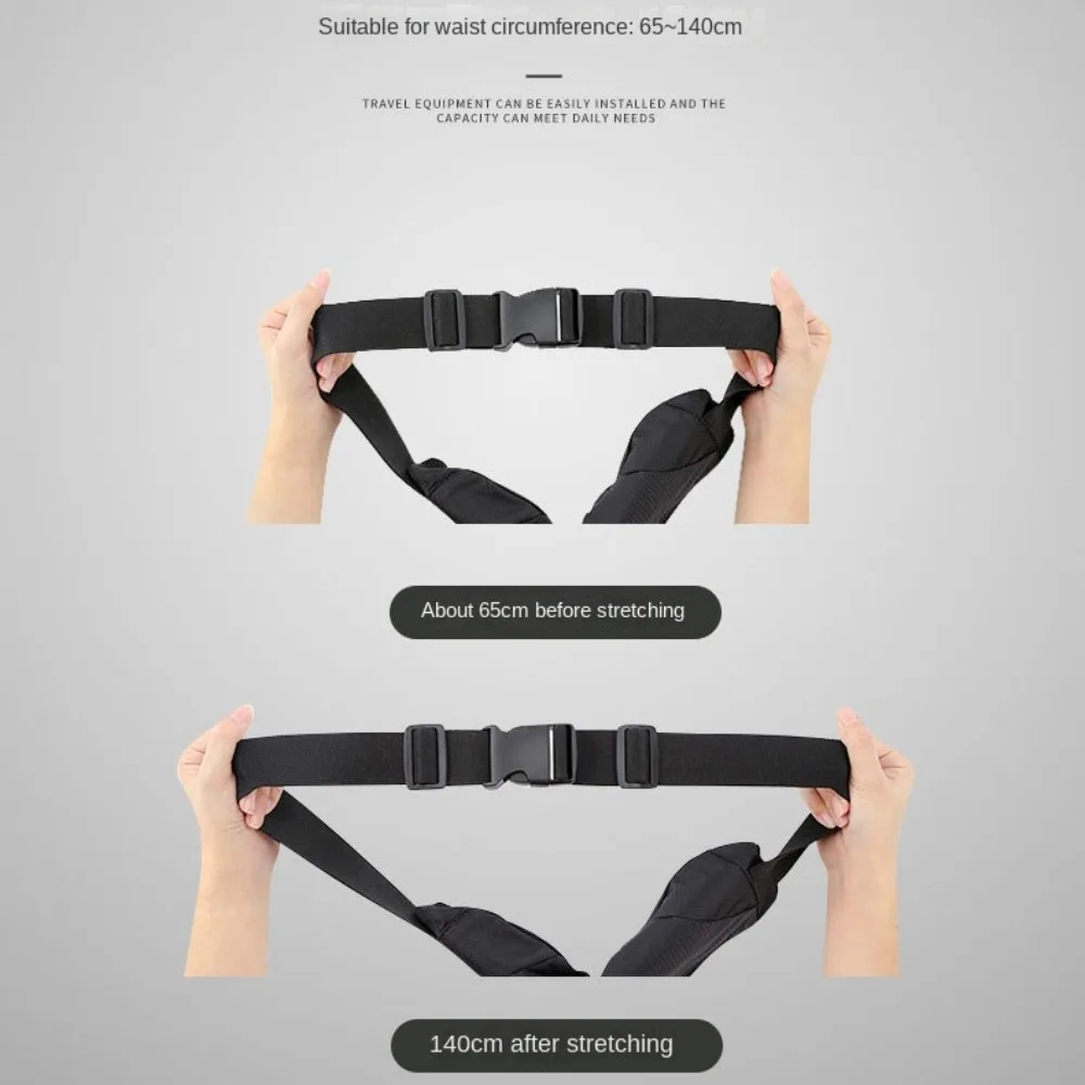 Adjustable Elastic Straps Sports Waist Bag Headphone Jack Waterproof Run Light Waist Pouch Ultra-Thin Big Capacity