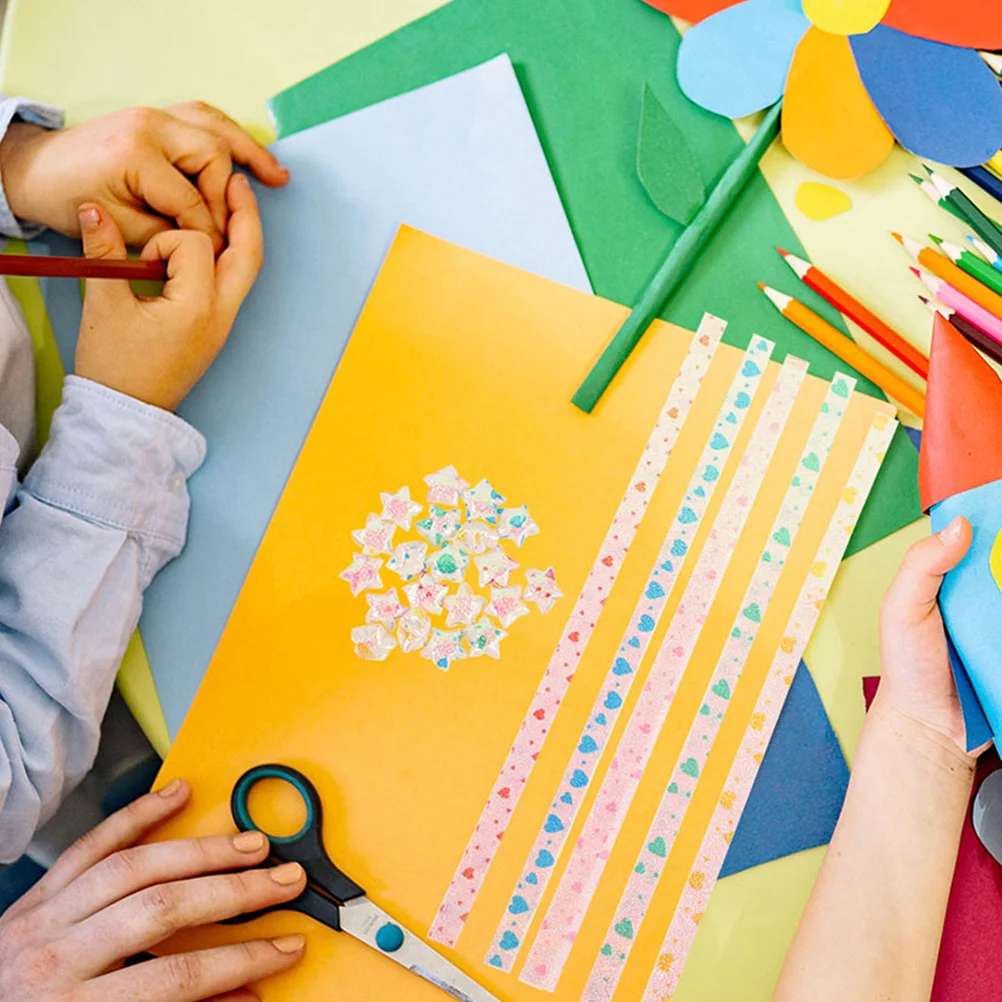 480Pcs Origami Star Paper Strips Easy Fold Decoration Gift Making Adults Handwork Party Home Decor Versatile Ornaments