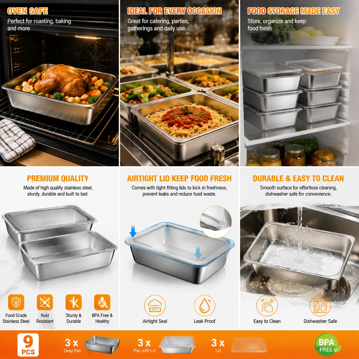 3 قطع من حاويات تخزين الطعام ا - مراجعة Kitchen Baking Organization وسعره