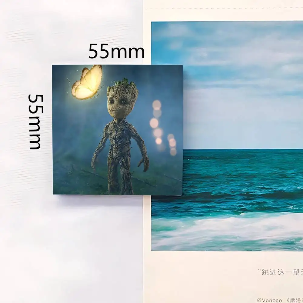 I Am G-Groot 1 قطعة مغناطيس الثلاجة شخصية مغناطيسية متينة من البلاستيك المربع صورة سطح مغناطيس الثلاجة