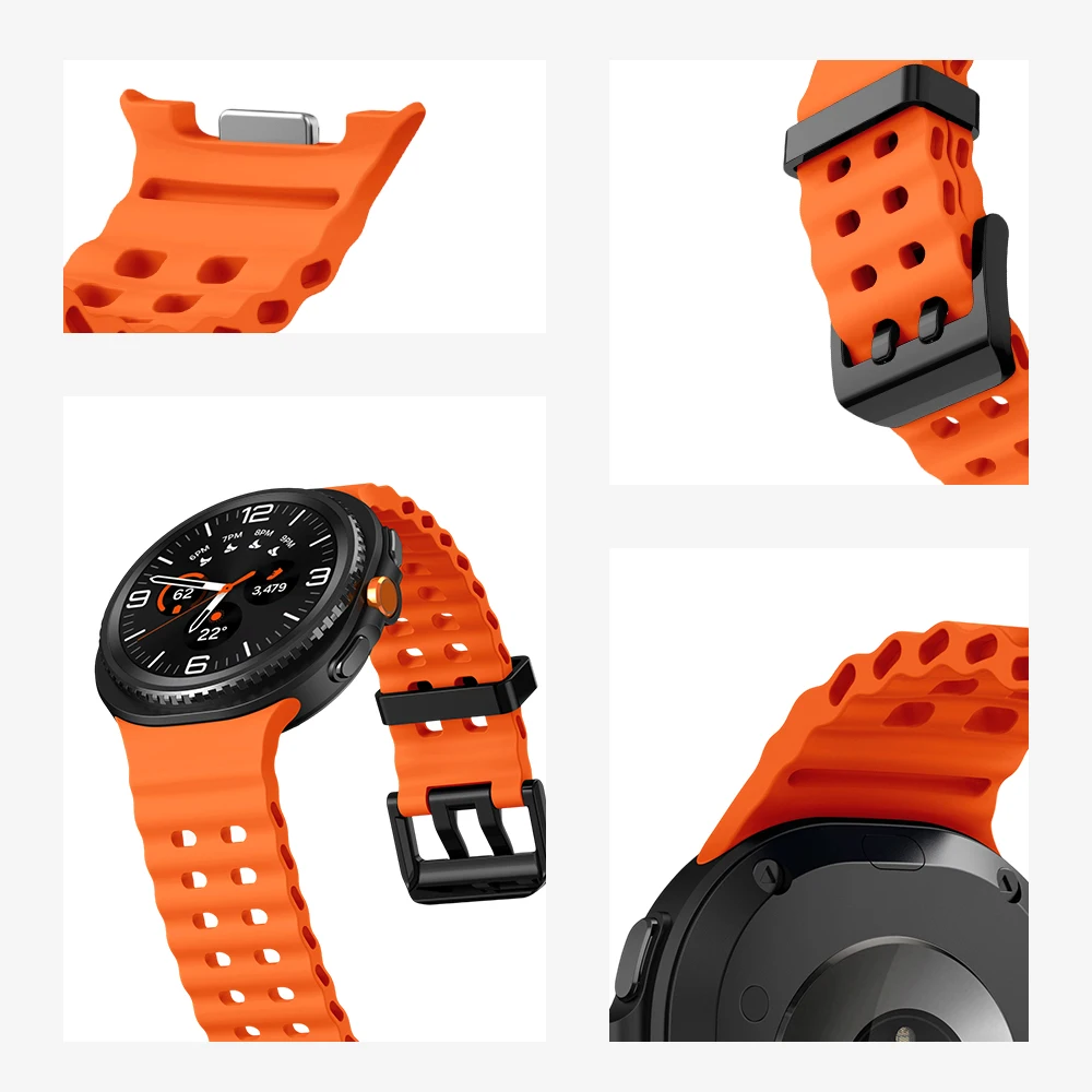 Cinturino in caucciù Ocean per Samsung Galaxy 8 40 44mm/8 Classic Sport Uomo Donna Cinturino in silicone per Galaxy 8 Classic/44mm 40mm Band