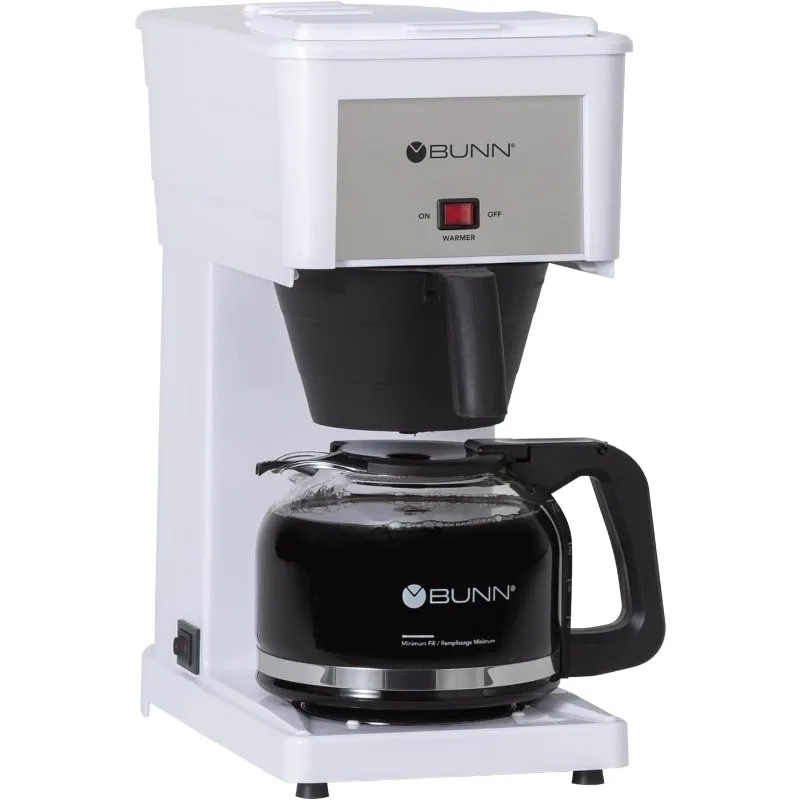 10-Cup Home Coffee Maker, White