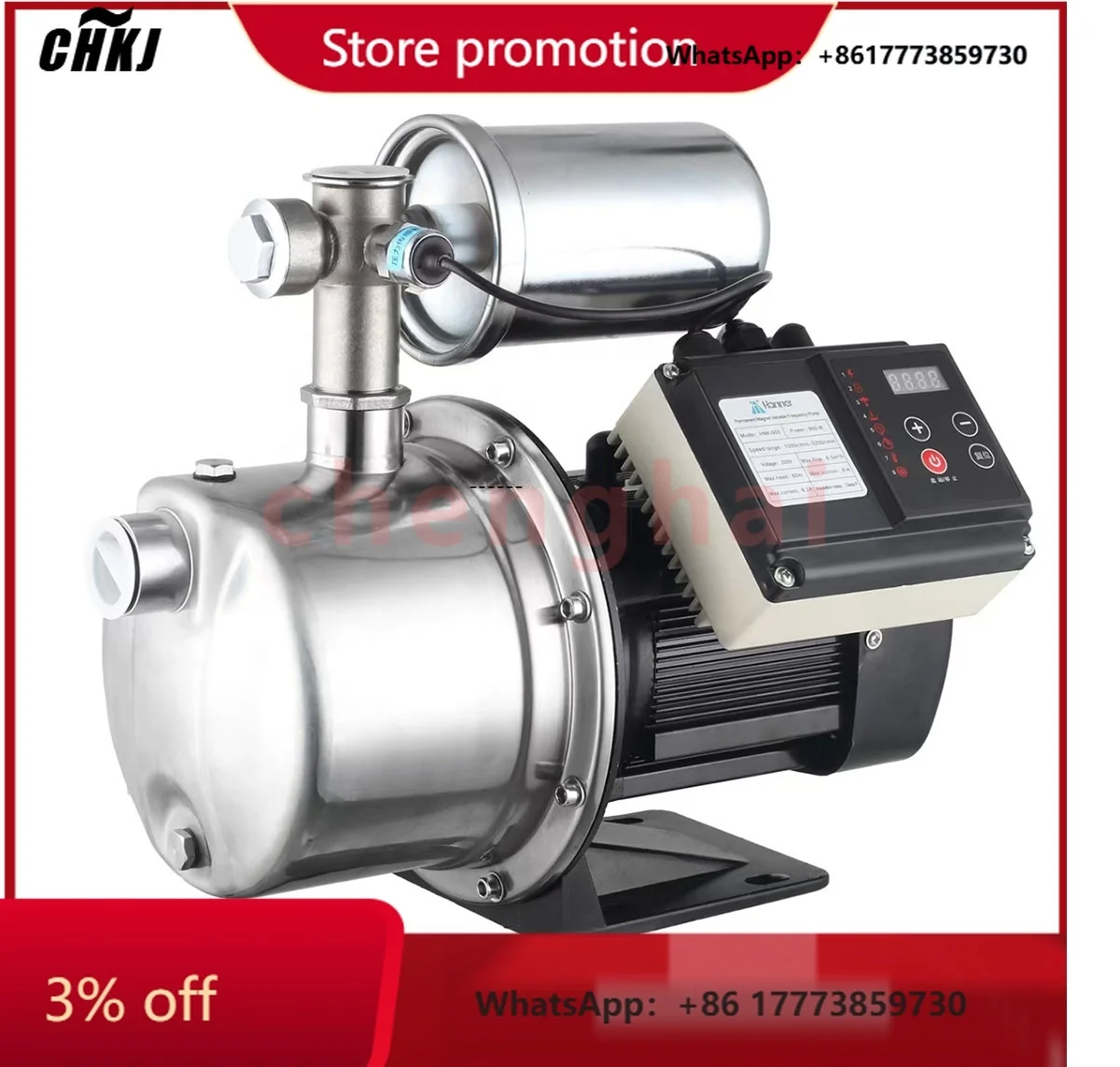 

CHKJ-2025NEWSilent Automatic Magnet Permanent Water Pressure Booster Pump for Home Use