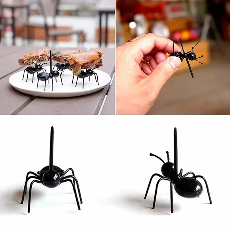 36Pcs/Set Creative Party Ants Series of Toothpicks Industrious  Fruit Fork Cupcake Decoration  Picks Snack Food Pick