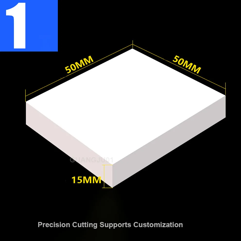 0.2-30mm White PTFE Board PTFE Sheet Plate Block Polytef Plate Anti-Corrosion Machining Model Processing Materials Multiple Size