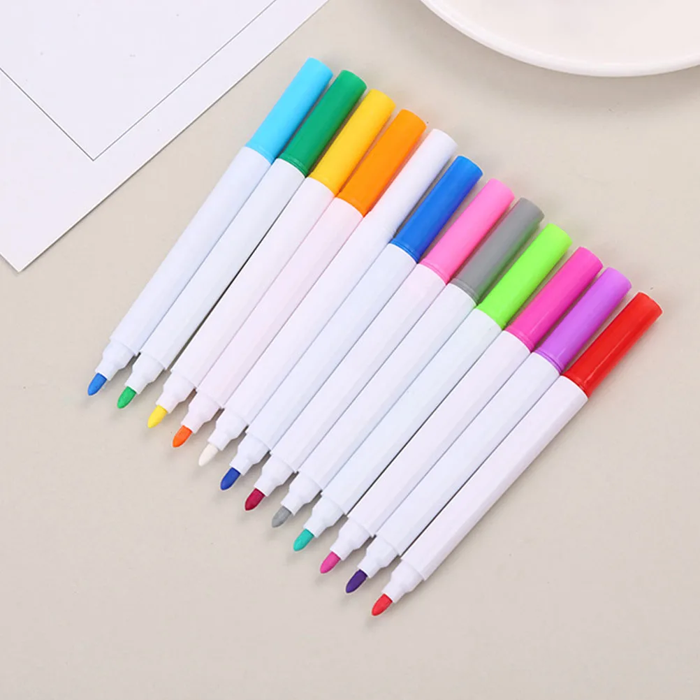 

24pcs Quick-drying Fluorescent Lamp Board Pens Erasable Liquid Chalk Markers Dust- Marker Pens for Glass Paper Plastic