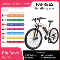 FAFREES 26 Hailong One 250W Electric Bicycle 26Inch Bike 36V 13Ah Adult Electric Motorcycle Ebike Outdoor MTB Mountain Bicycle
