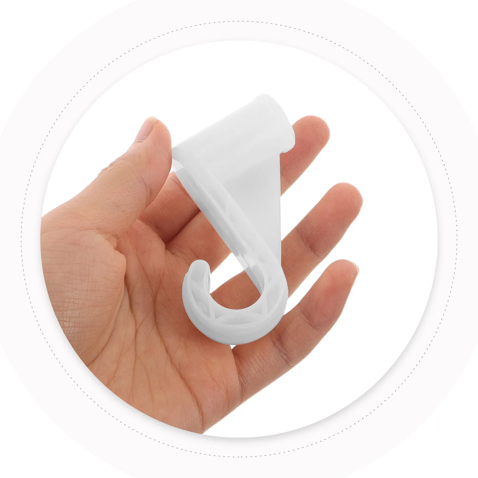 8Pcs Closet Rod Support Hooks Heavy Duty Bracket 16Mm Inner Diameter Clothes Hanging Rod Hardware Wardrobe Rail End Supports