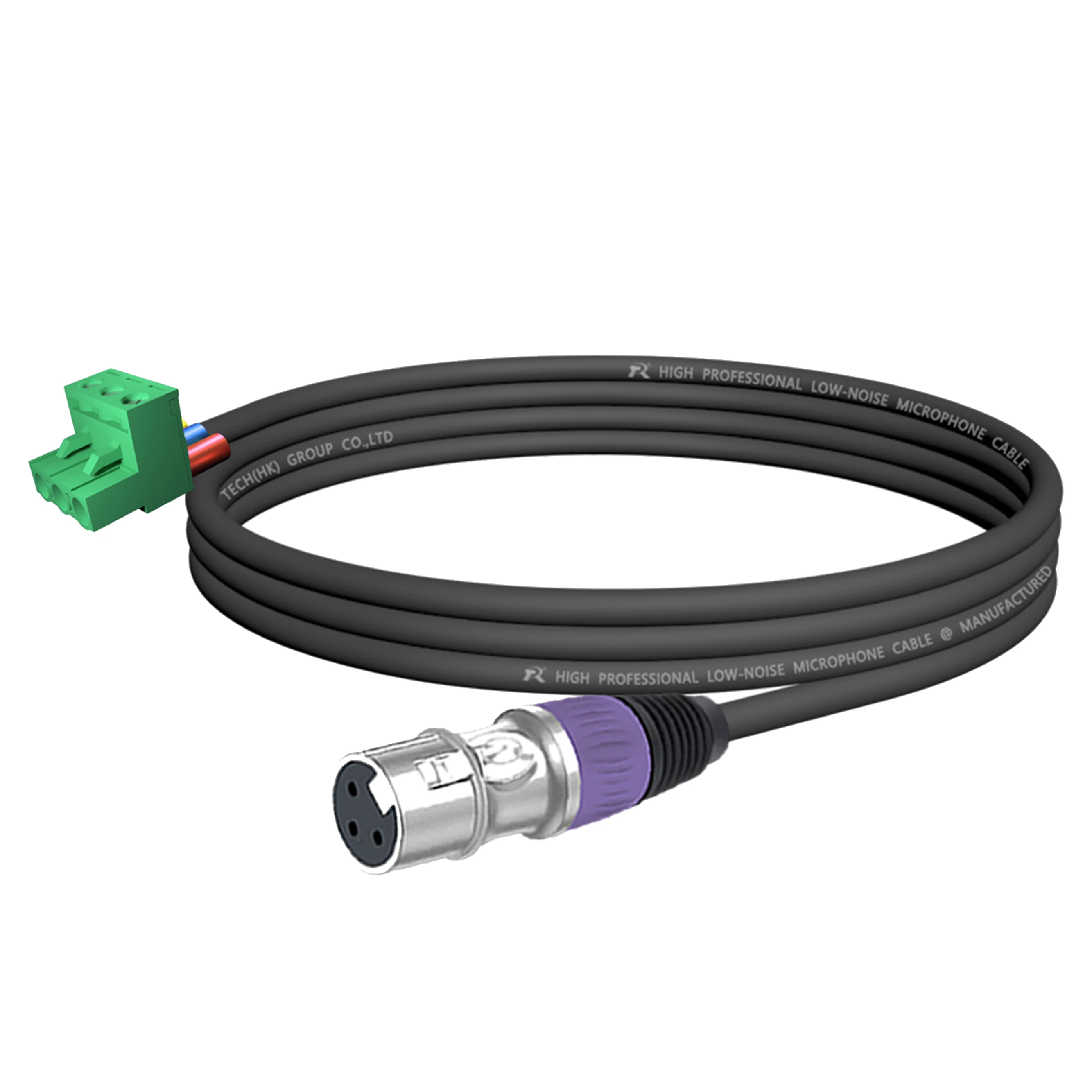 1 Stück 3-Pin PCB-Schraubklemmen-Stecker auf XLR M/F-Kabel, XLR-zu-Phoenix-Konverterkabel, rauscharmes Mikrofonkabel für Lautsprecherprozessor – Detail 7