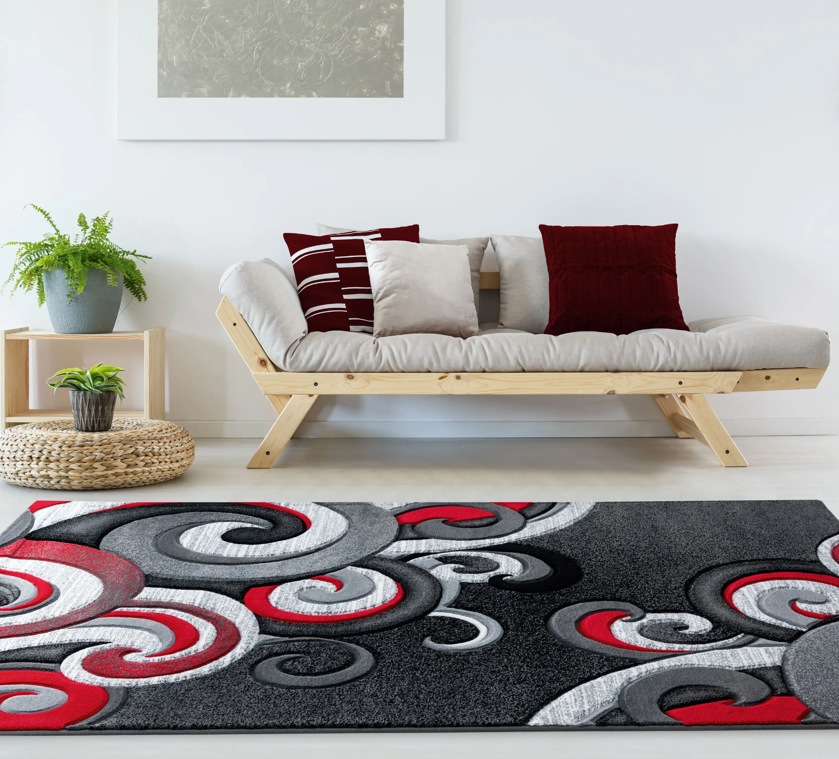

United Weavers Drachma Dahlia Modern Paisley Accent Rug, Red, 1'10 x 2'8