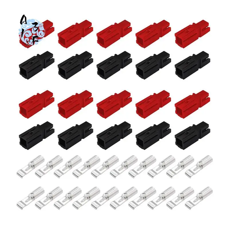 

Соединители A13F-20 PCS, набор быстрого разъема, корпус красного и черного и серебряного цвета, AWG 12-16, сверхмощный контакт 600 В, 30 А