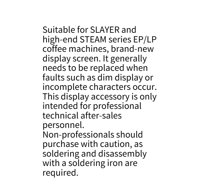 Genuine Original LCD Display Screen Replacement for EP LP Model High Quality Durable Commercial Industrial Equipment Part