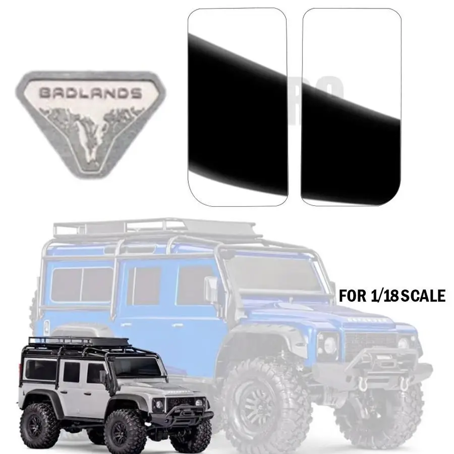 

Metal Rearview Mirror Badge For 1/18 Traxxas Trx-4m Defender Trx4m Rc Crawler Car Upgrade Parts