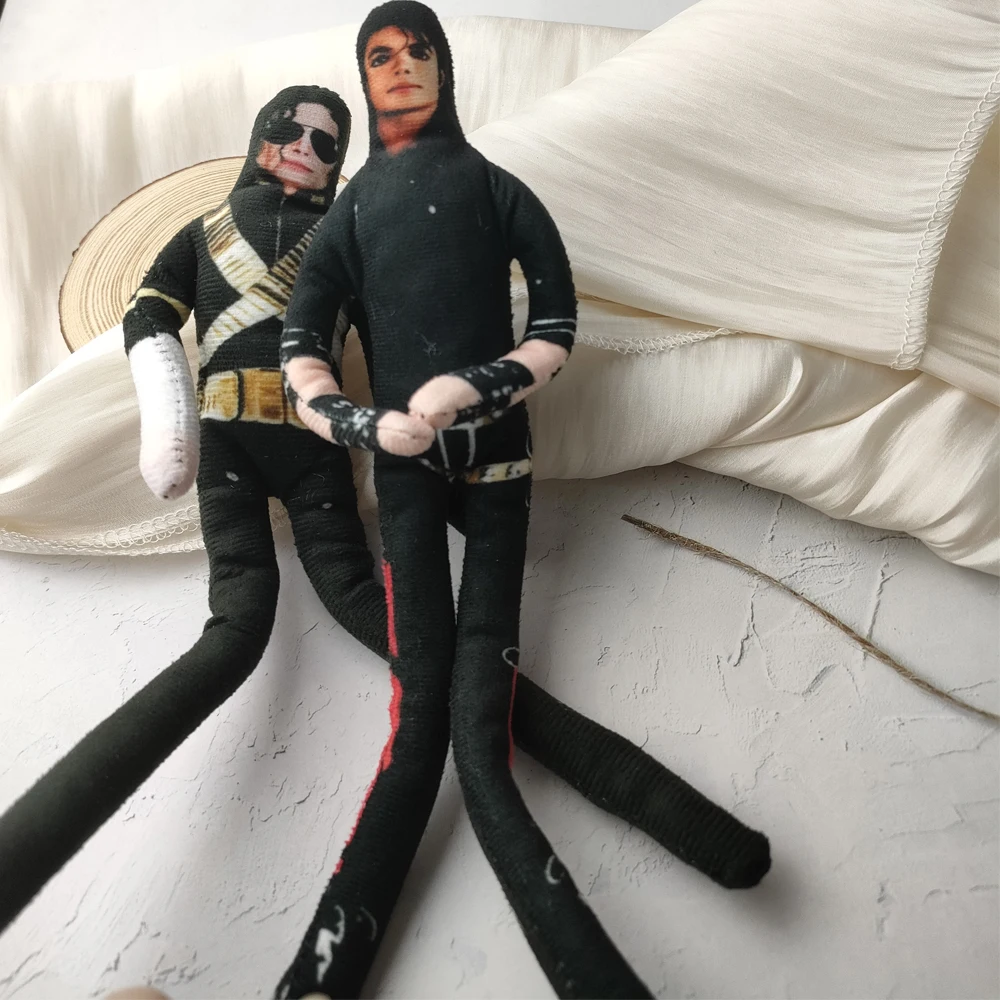 Michael Jackson Cosplay Prop Doll Plush Stuffed Figure Dolls Room Decoration Abstract Joint Mobility Props Gift