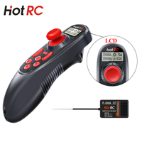 HOTRC DS-600 6CH 2.4GHz Radio System Transmitter Remote Controller with F-06A PWM 6 Channel Receiver for RC Boat Model