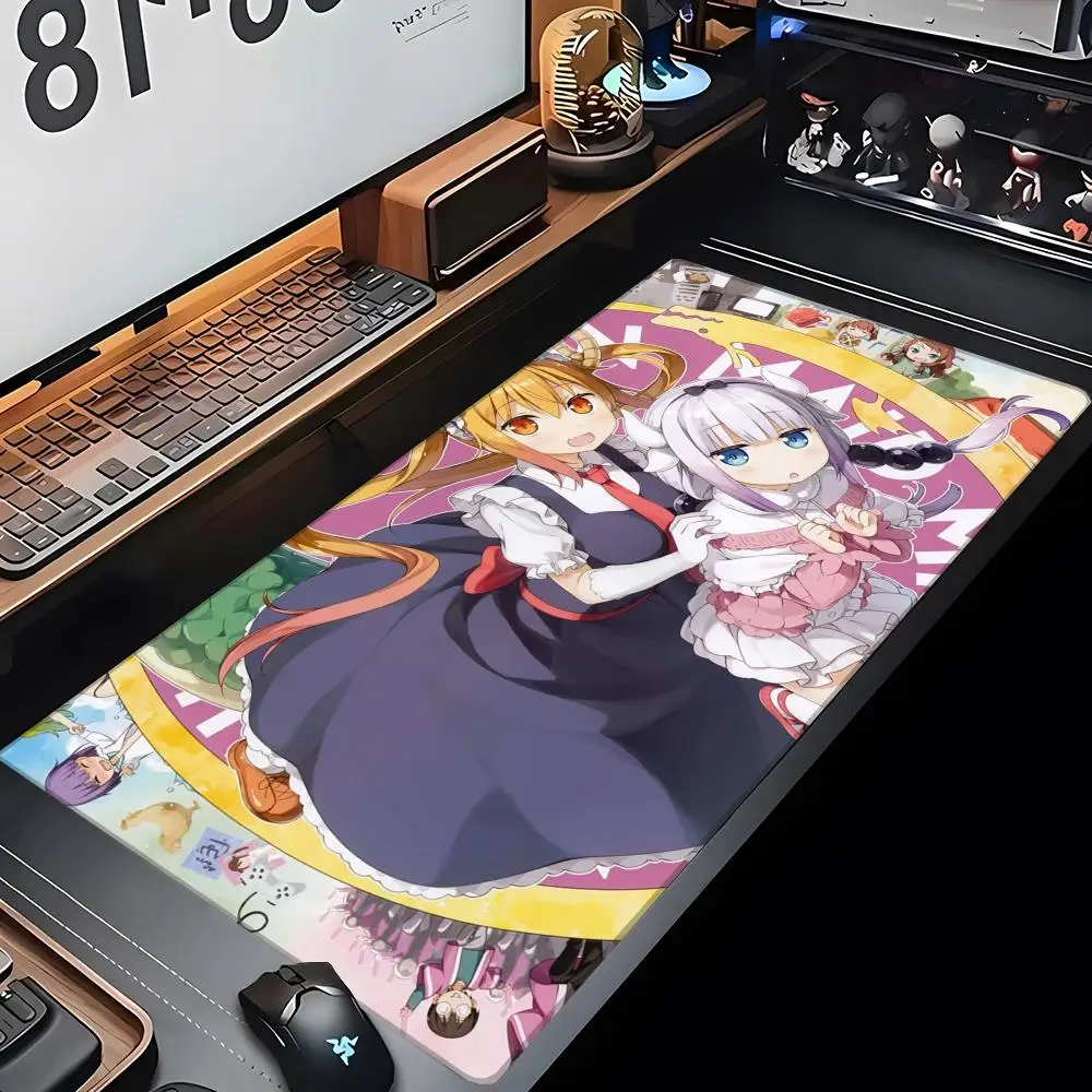 Miss Kobayashi Dragon Maid podkładka pod mysz duża gry komputerowe akcesoria 1000x500mm maty dla graczy dywanik antypoślizgowy Laptop miękkie myszy