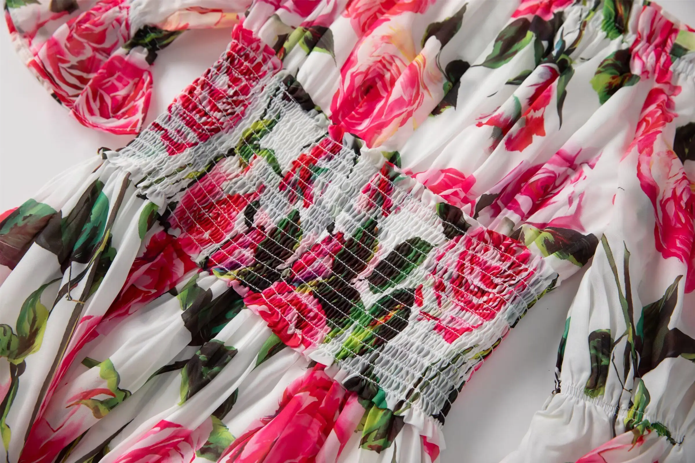 Bohemian Beach Long Dress 2025 Summer Style Women Sexy Slash Neck Charming Floral Print Half Sleeve Casual Long Maxi Dress XXL