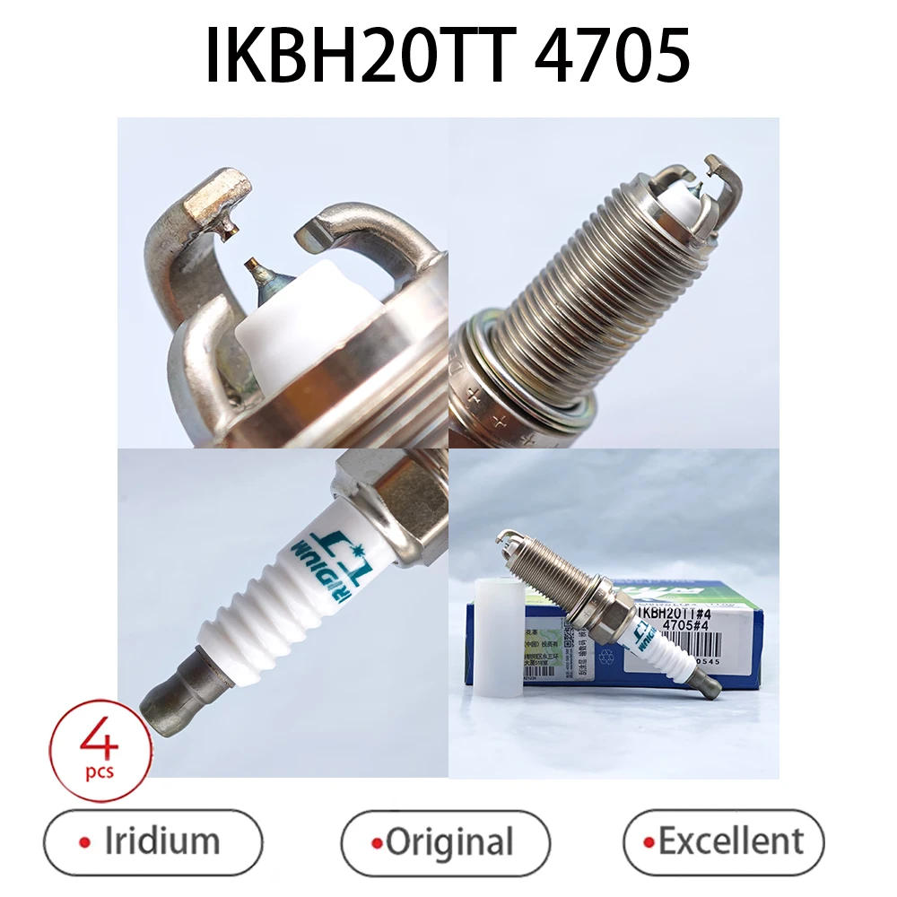 

4pcs 6pcs Original Iridium Spark Plug IKBH20TT 4705 Applicable To 1235GR N52 Elysee 408 C5 etc