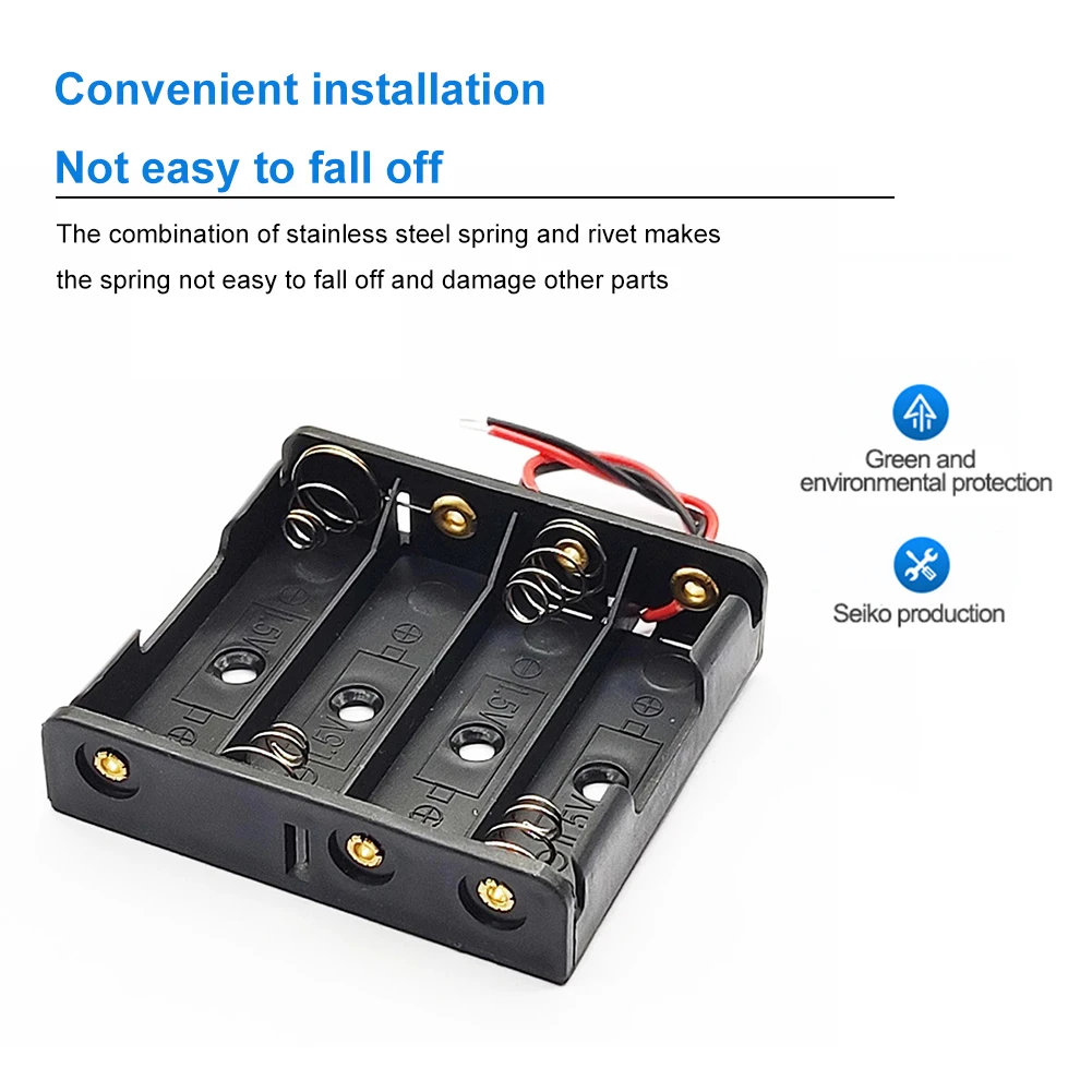 AA حامل بطارية الطاقة ، صندوق علبة بطارية الطاقة ، يؤدي بها بنفسك مع خيوط الأسلاك ، صندوق بطارية بلاستيكية ، 1 ، 2 ، 3 ، 4 ، AA الاتصال ، 3.7 فولت ، 18650