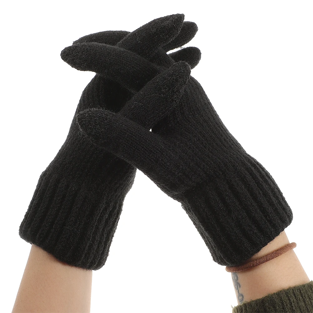 

1 Pair Winter Thermal Multipurpose For Skiing Cycling Outdoor Full Finger Cold Resistant Windproof Riding Gloves Gloves