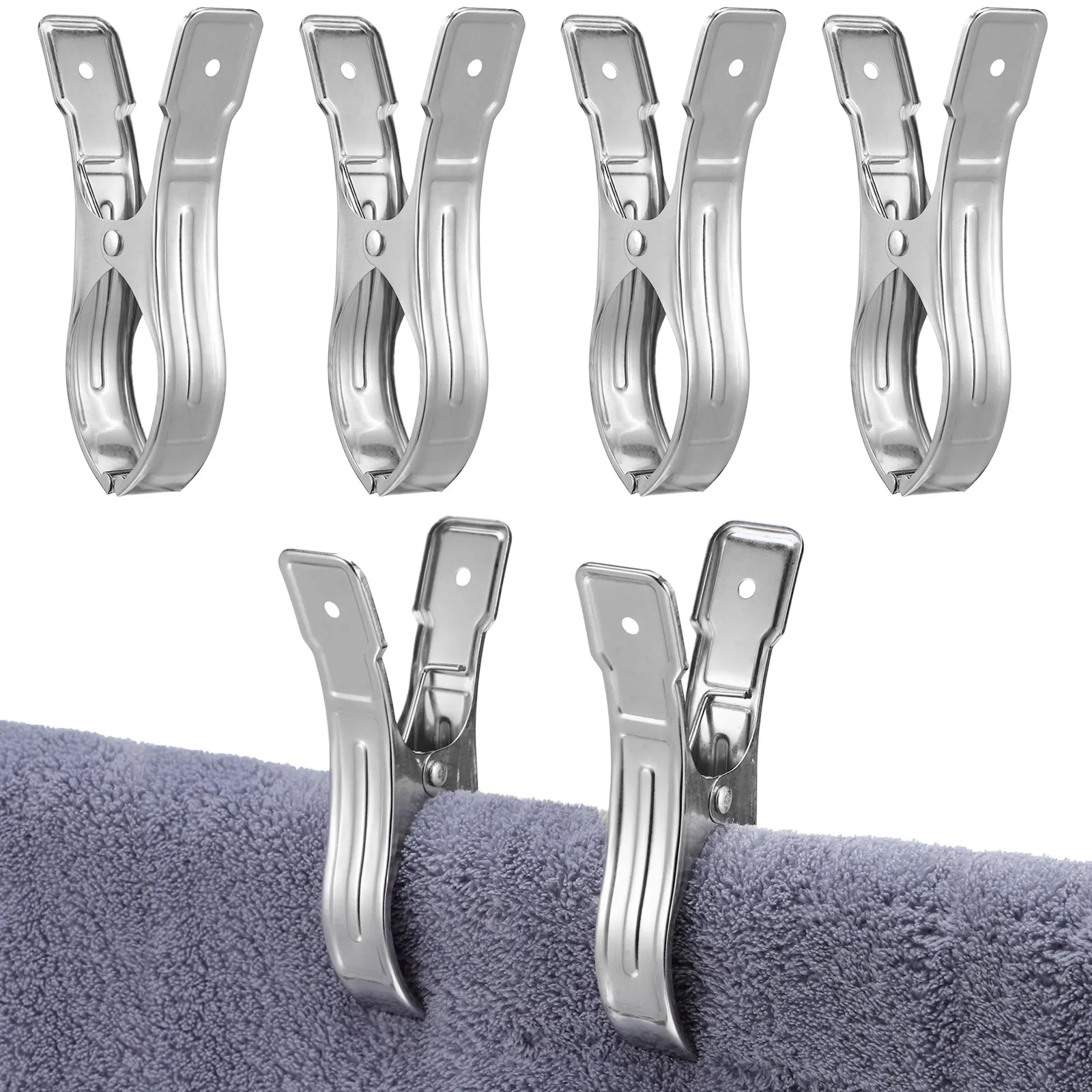 

Stainless Steel Clothespins Heavy Duty Windproof Clips for Hanging Clothes Towels Quilts Socks Papers Laundry Hangers