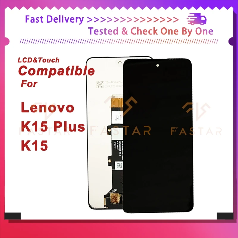 

K15 6.5"Tested For Lenovo K15 Plus LCD Display Touch Digitizer Assembly Replacement Phone Screen Lenovo K15 lcd