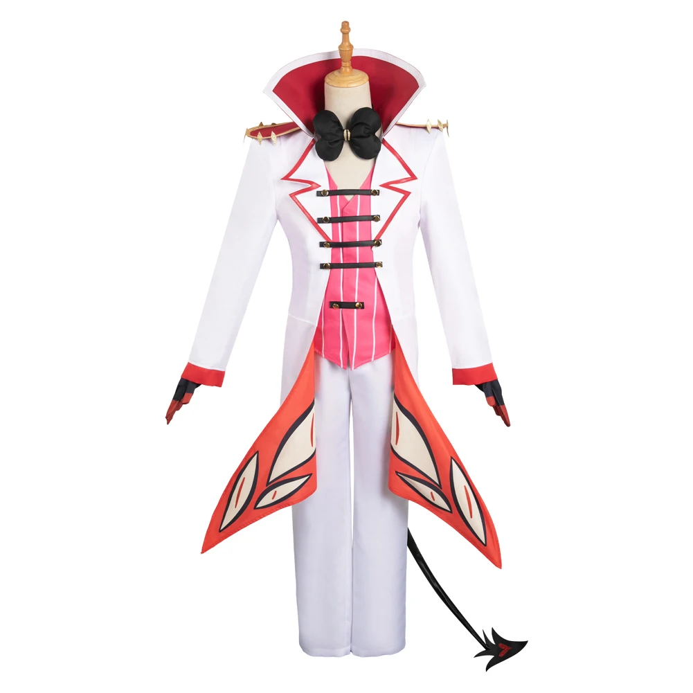 Lucifer Cosplay Fantasia Cartoon Hotel Costume Disguise for Adult Men Women Uniform Hat Outfits Halloween Carnival Party Clothes