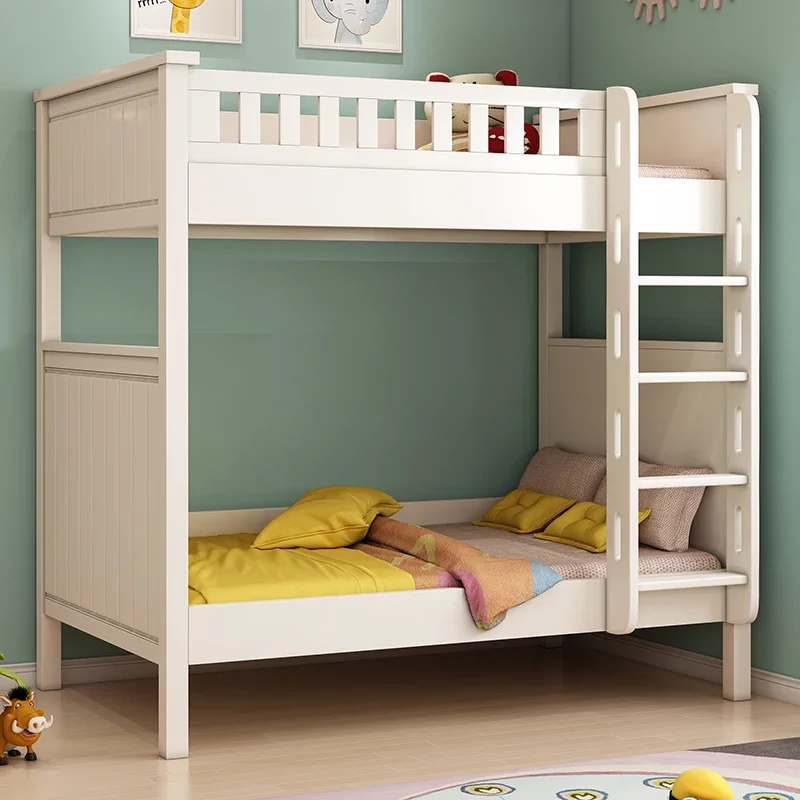 Children's Upper and Lower Bunk Bunk Bed Bunk Bed Two-Layer Solid Wood Upper and Lower Width Bed