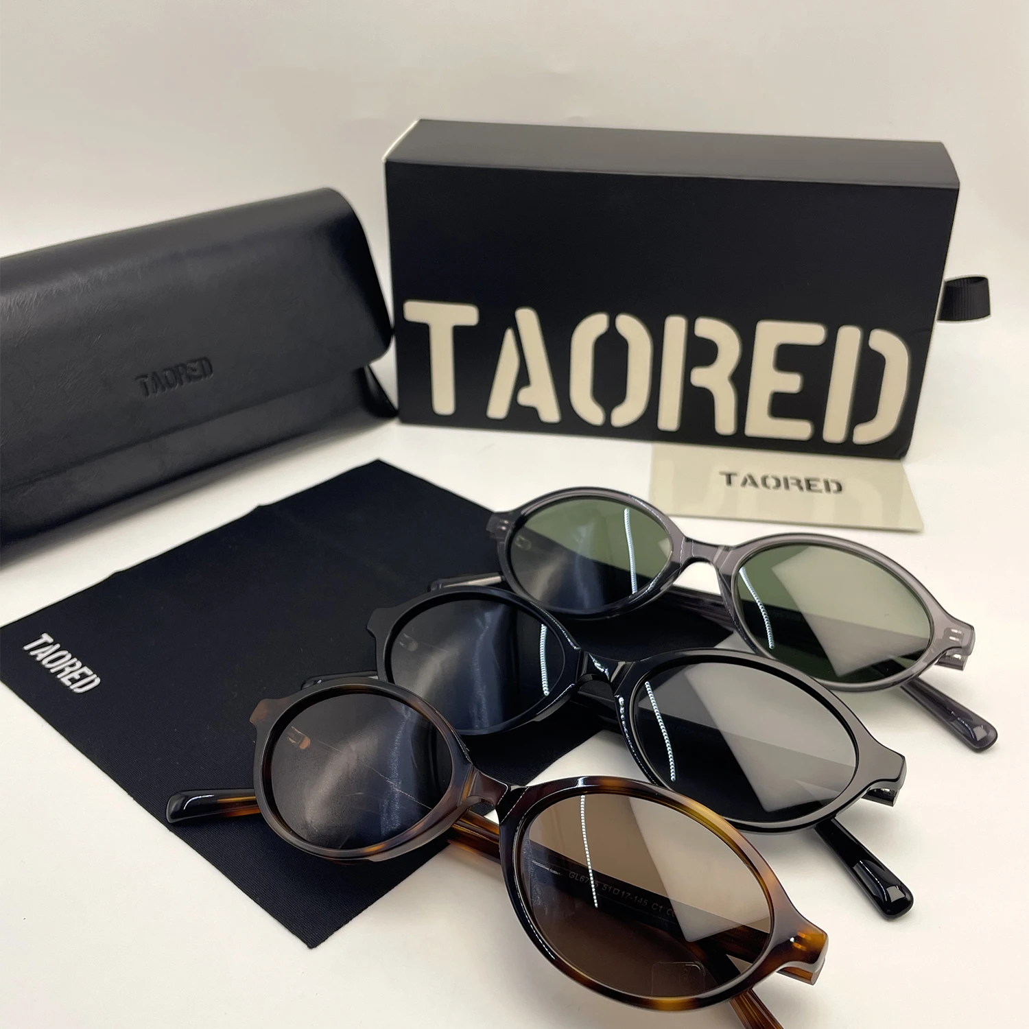 

2025 New Trendy Fashion Women's Sunglasses with Case Luxury Designer Eyewear Handmade Small Oval Polarized UV400 Sunglasses