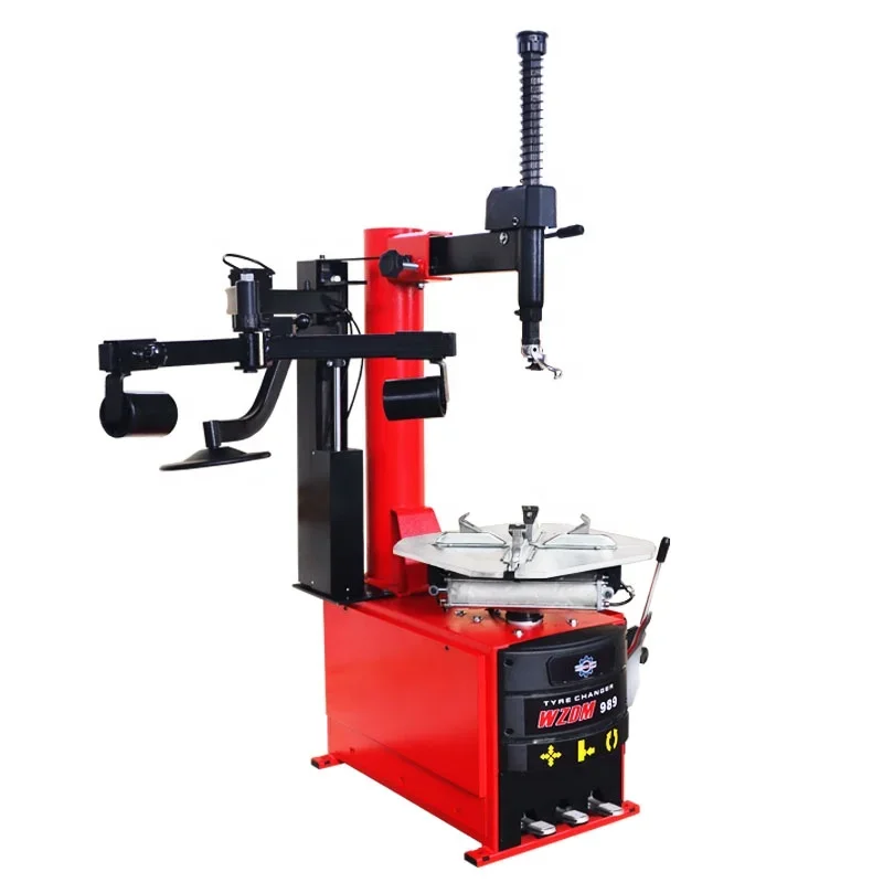 WZDM T-989 Semi Automatic Tyre Changing Machine And Balancer Combo For Car Auxiliary Arm Manual Tire Changer