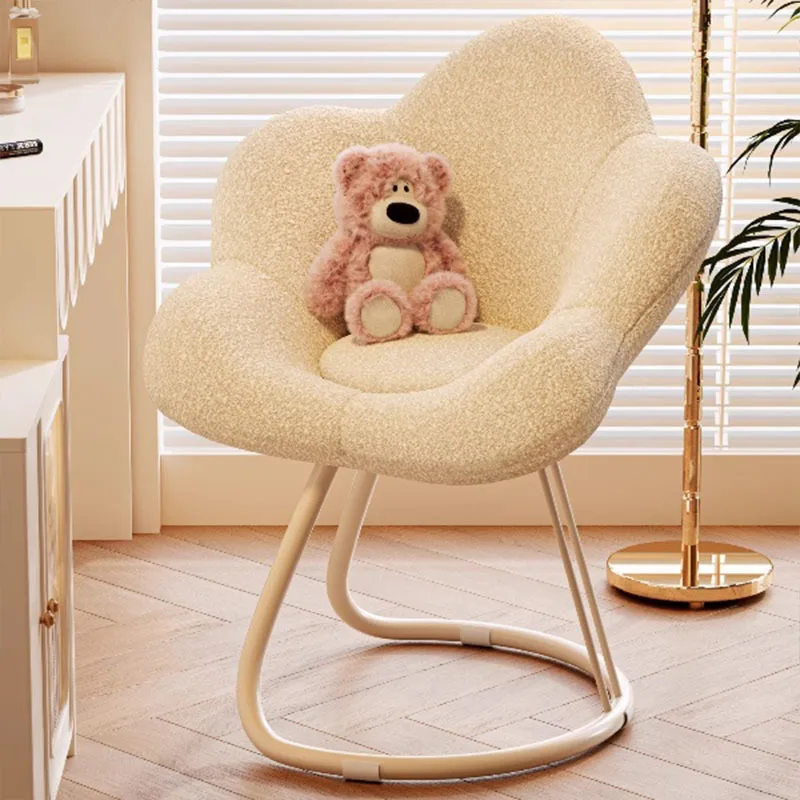 Internet celebrity makeup chair backrest dresser chair cream style stool girls' bedroom dormitory rotatable nail art chair