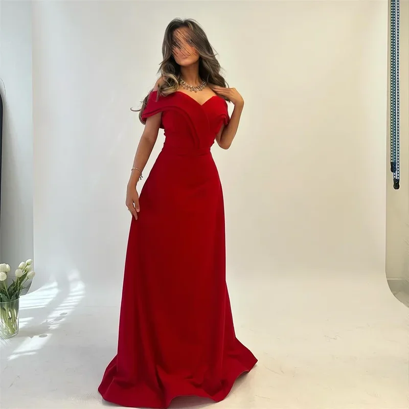 V Neck Off The Shoulder A Line 2023 Formal Occasion Evening Gown Islamic  Elegant Dress Women for Wedding Party