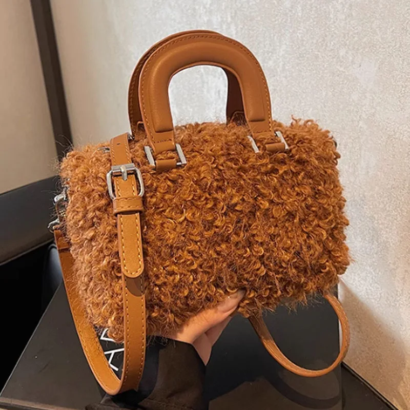 Winter Plush Women's Bag 2024 New Fashion Versatile Crossbody Bag Women Handbag Shoulder Bag