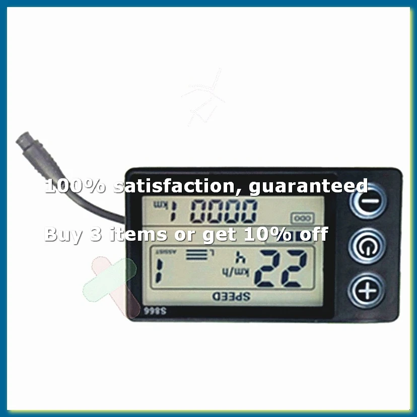 24V 36V 48V 60V Waterproof LCD Display S866 Controller Panel Dashboard Electric Bike Display for Electric Scooter 6Pin-A12I
