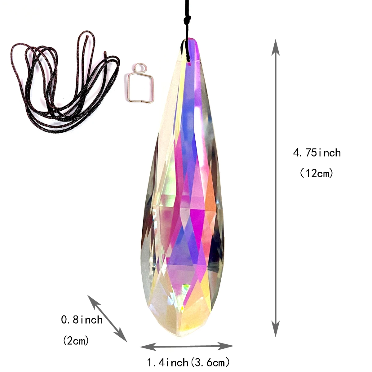 120mm Colorful Crystal Suncatcher Prisms Drop Pendant Glass Rainbow Window Garden Hanging Decor Chandelier Parts DIY Gift