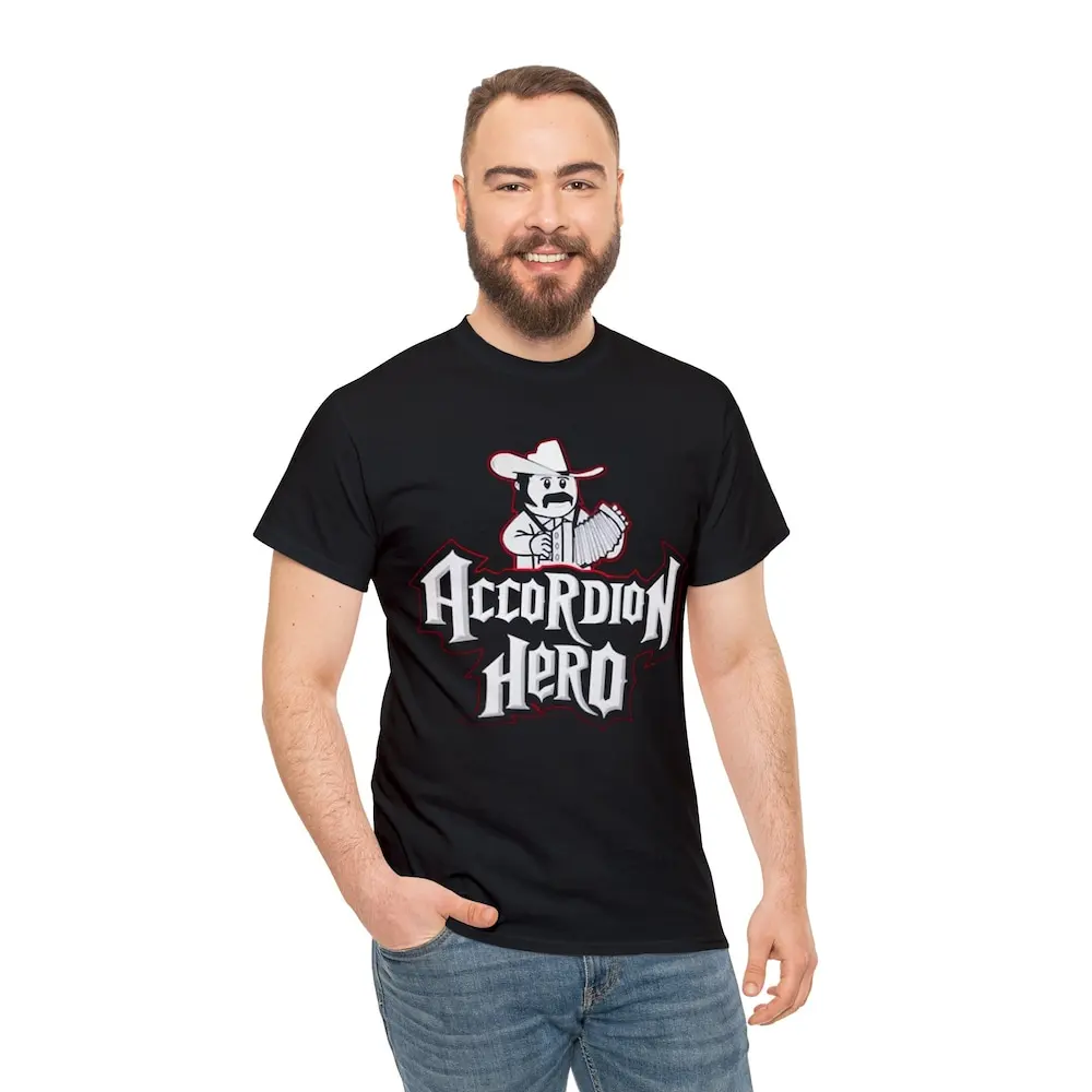 Funny Accordion Hero T Shirt Sweat Size S 4Xl Black