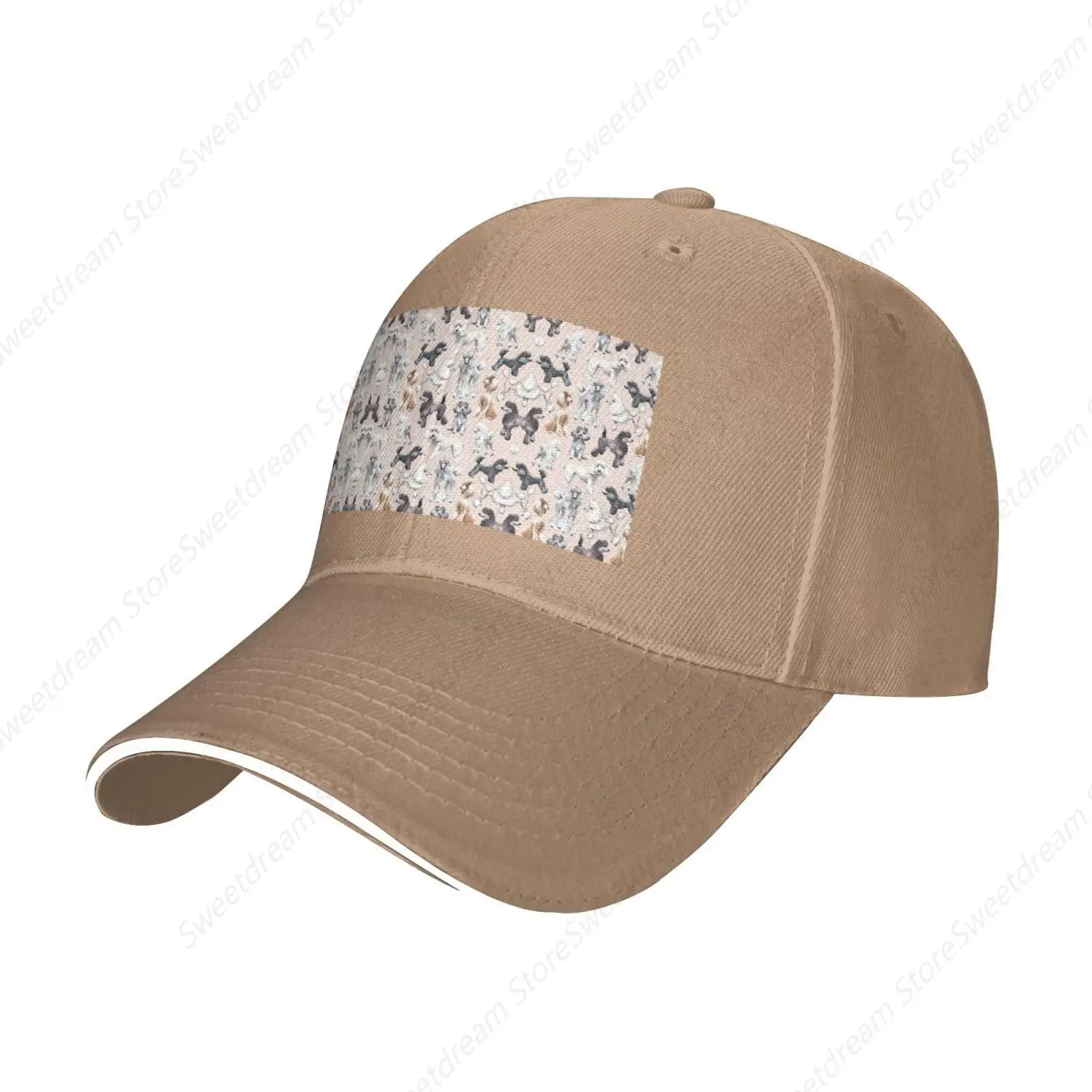 Poodles Dogs Picture Casual General Baseball Cap Black : Comfortable, Light, Natural, One Size