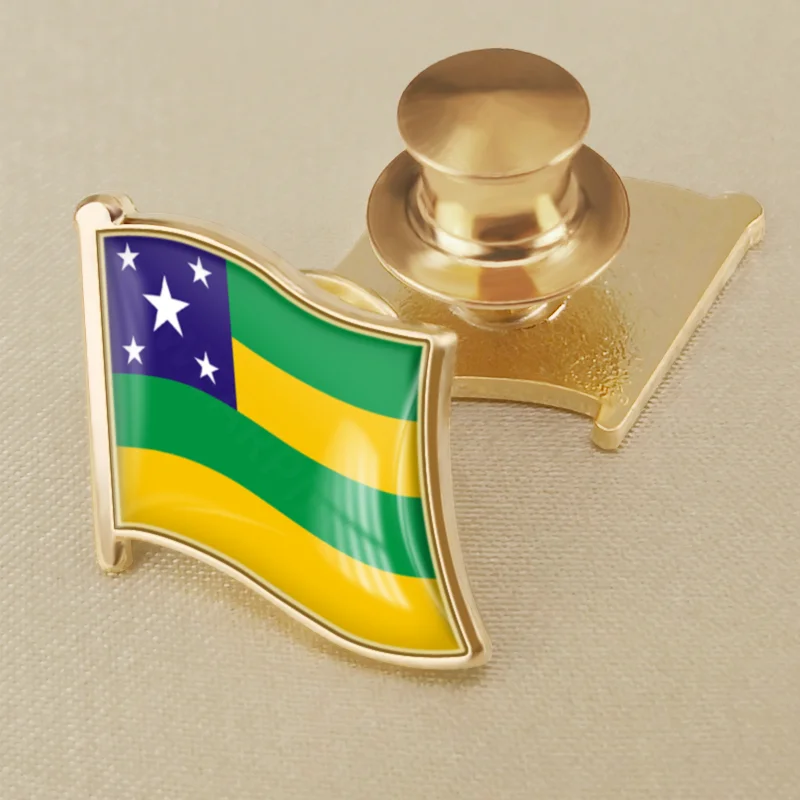 Bandeira de Sergipe of Brazil National Emblem Flag Brooches Badges Lapel Pins