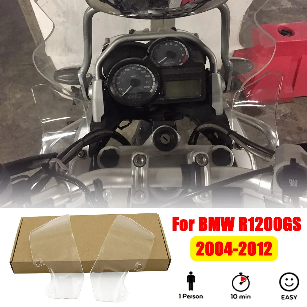 

Motorcycle 4.5mm Windshield WindScreen Ventilation plate side panels For BMW R1200GS 2004 2005 2006 2007 2008 2009 2010- 2012New