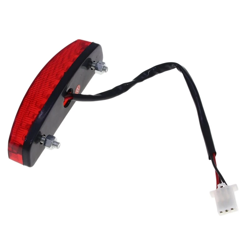 A70F LED 3Wire 12V Brake Stop Light License Taillight Red For ATV Off-road Motorcycle Running Tail Light Universal 12V Red