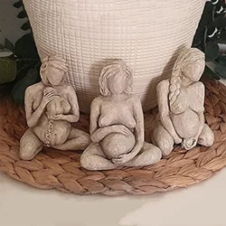 Women Mothers Figurine Pregnant Woman Statue Pregnancy Art Statue Desktop Ornament Home Character Decoration