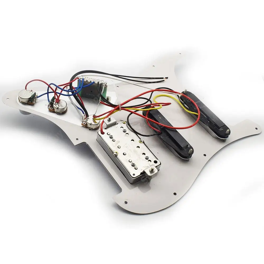 SSH Prewired Guitar Pickguard Pickup Loaded Pickguard Electric Guitar Parts Chrome for ST Electric Guitar