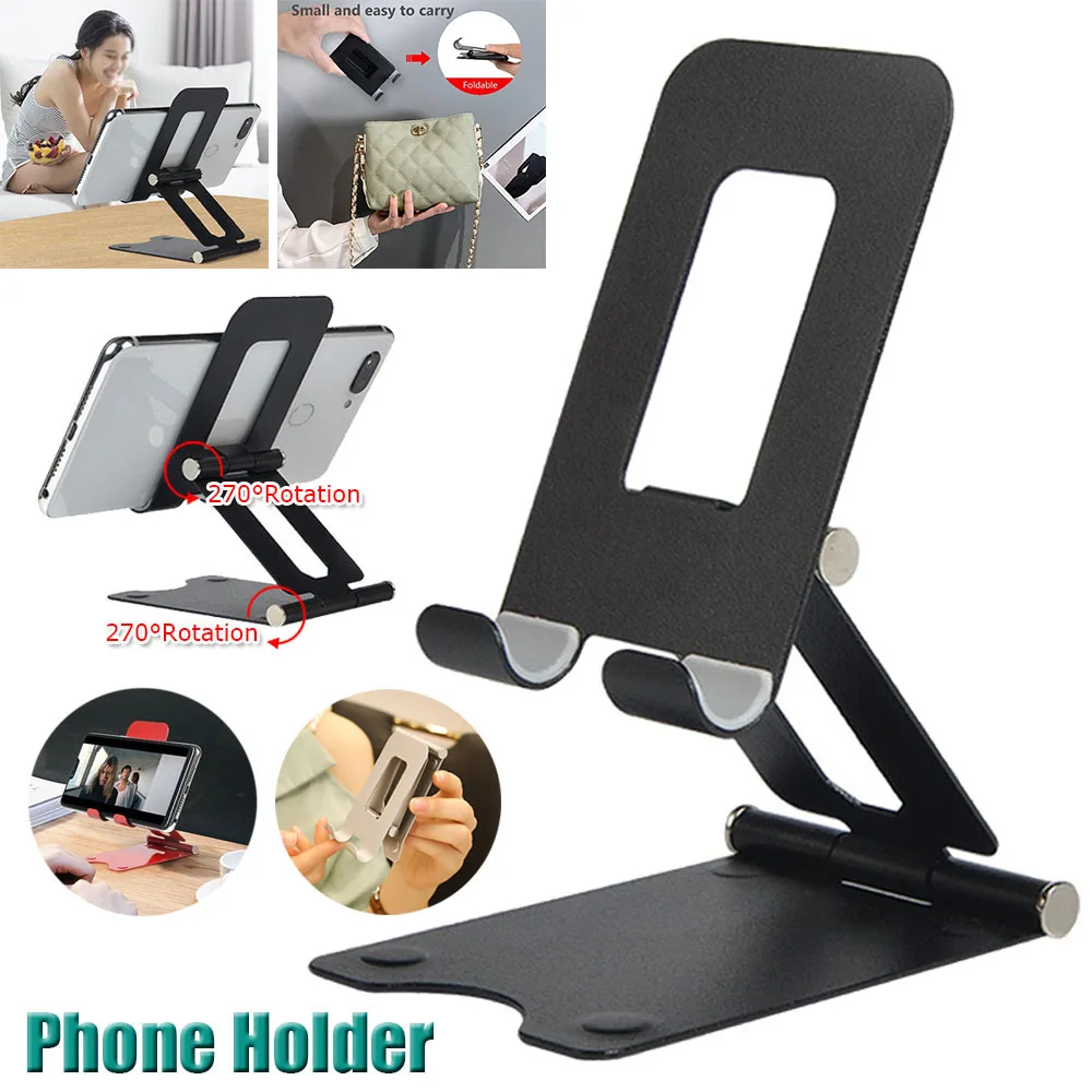 3PCS Adjustable Folding Desk Mobile Phone Stand Mount Holder for iPhone iPad Tablet