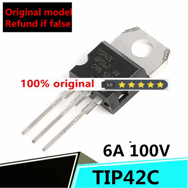 

brand 10PCS brand new original genuine TIP42C TO-220 PNP transistor in-line triode 100V 6A