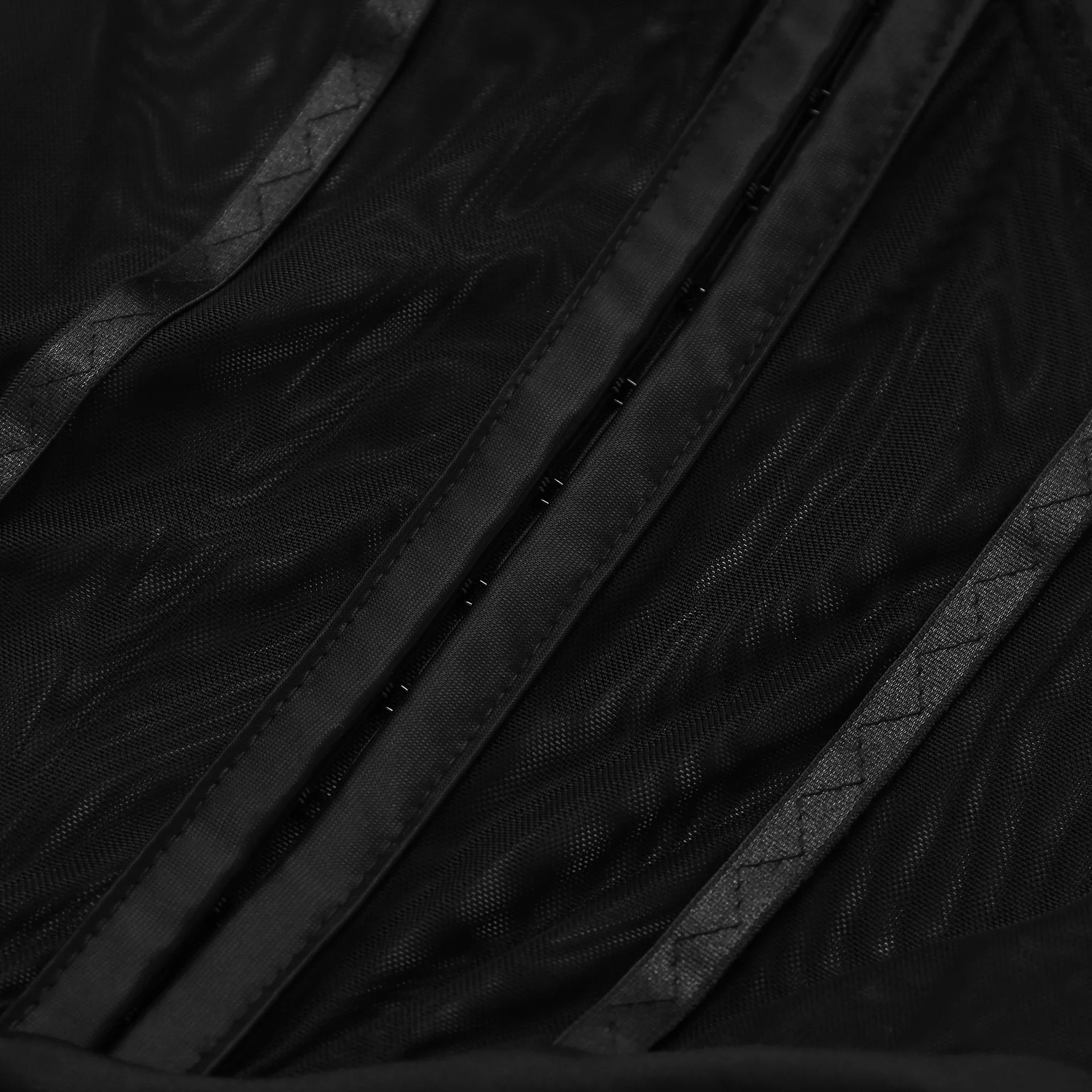 Bangniweigou sexy seitlich schulterfrei schlankes kurzes schwarzes Kleid für Damen, Mesh-Patchwork-Band, drapiert, Party-Robe