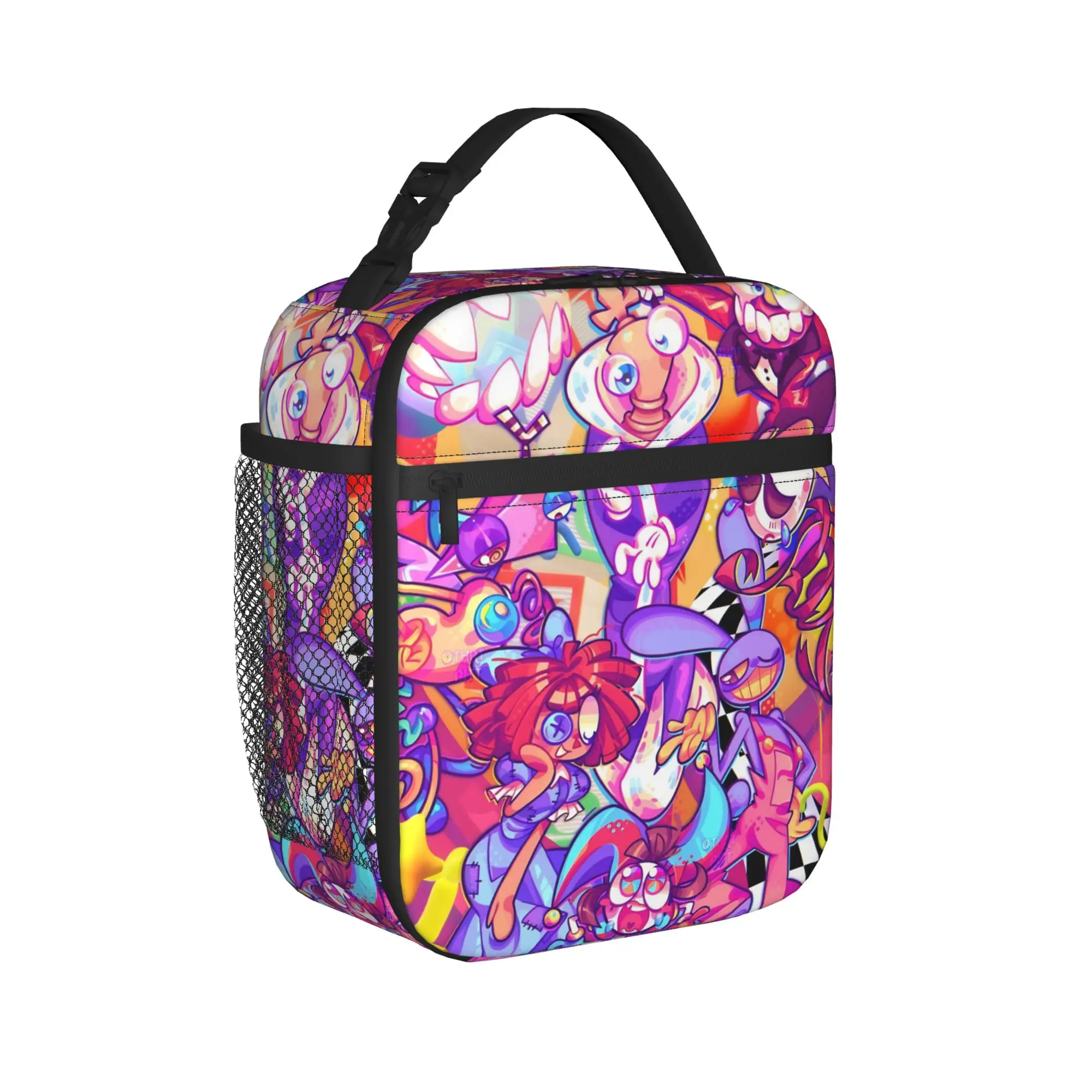 Cartoon Digitals Circus Thermal Insulated Lunch Bag for Office  Portable Food Bag Container Thermal Cooler Lunch Boxes
