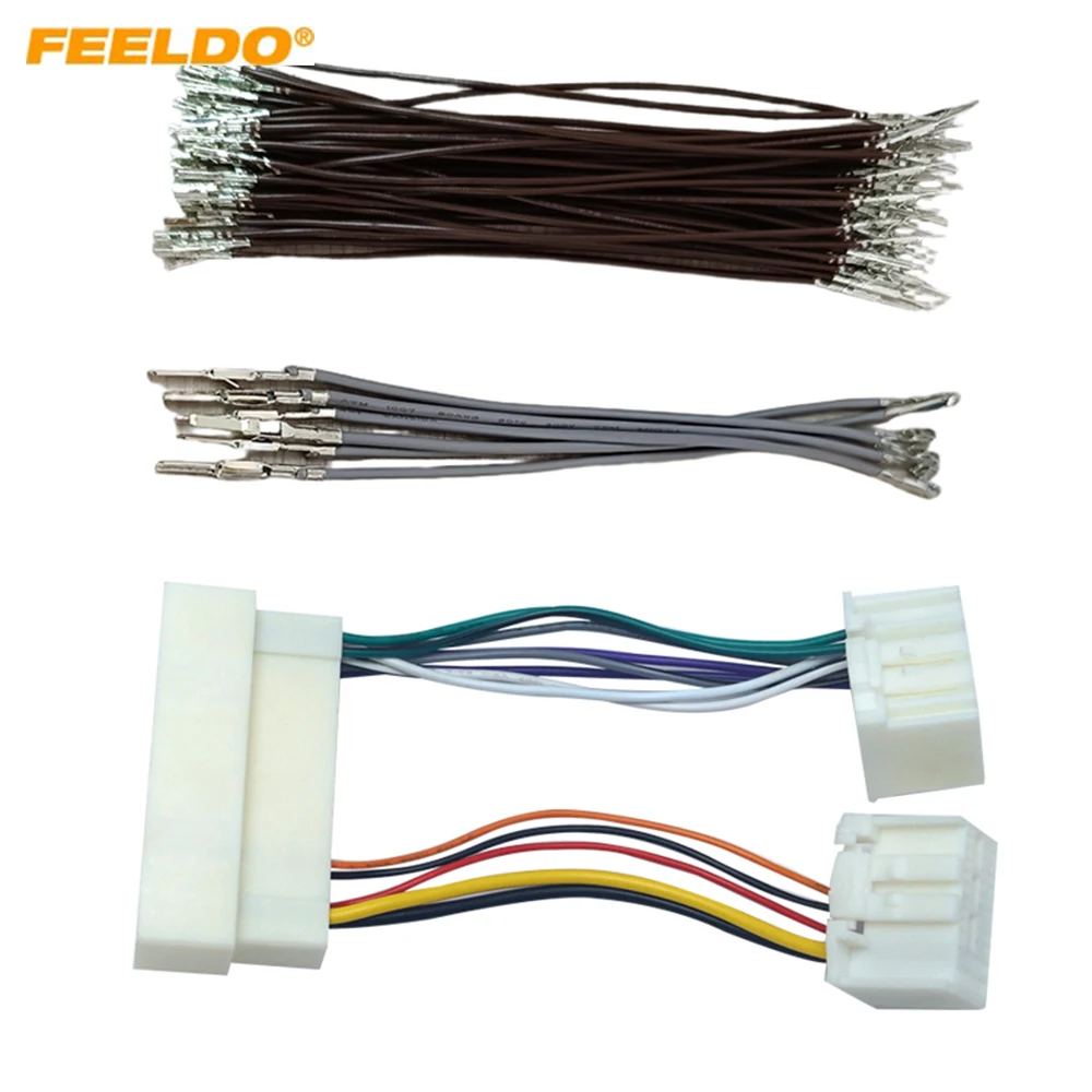 Car Stereo Radio 13pin+61pin Male/Female Plug Wire Harness Adapter For KIA K2/K3/K4/Elantra/Mistra/Tucson Wiring Connector