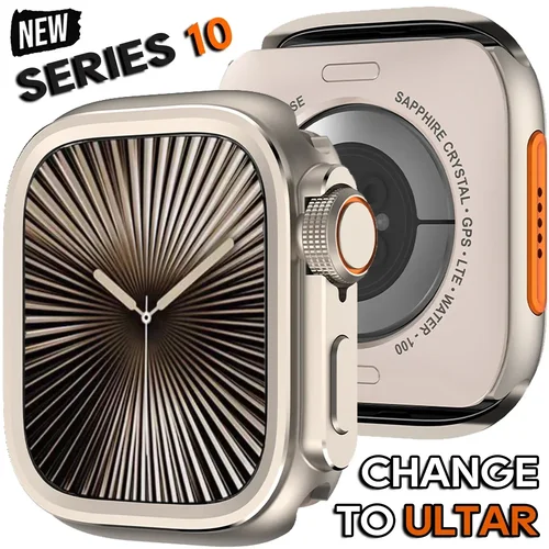 Funda de parachoques con marco de Metal para Apple Watch, cubierta protectora de 46mm, 45mm y 44mm para iWatch Series 10, 9, 8, 7, 6, 5 SE, cambio a Ultra 2, 49mm