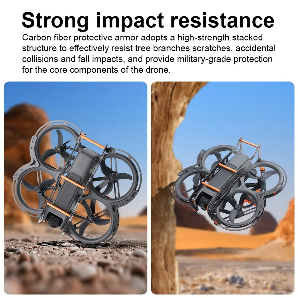 (DT37) Full Protection Enhanced Armor for DJI AVATA 2 Drone Protector Bumper Ring Protective Rod Anti-Collision Accessories