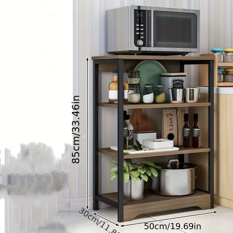 

1pc Storage Rack, Countertop Multifunctional Floor-standing Storage Rack, Household Multi-layer Microwave Oven Rack